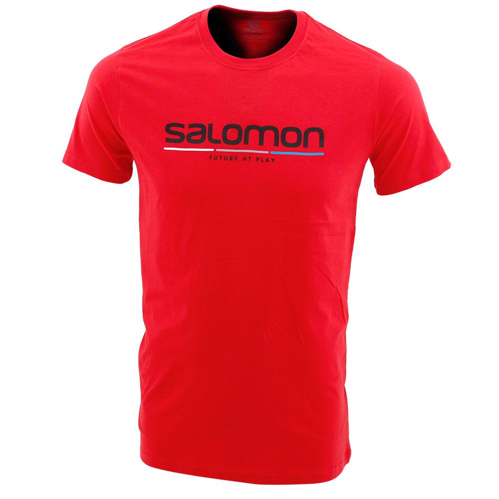 Salomon Singapore Mens T-shirts - NEW RACE SS M Red | 21036-ARKY